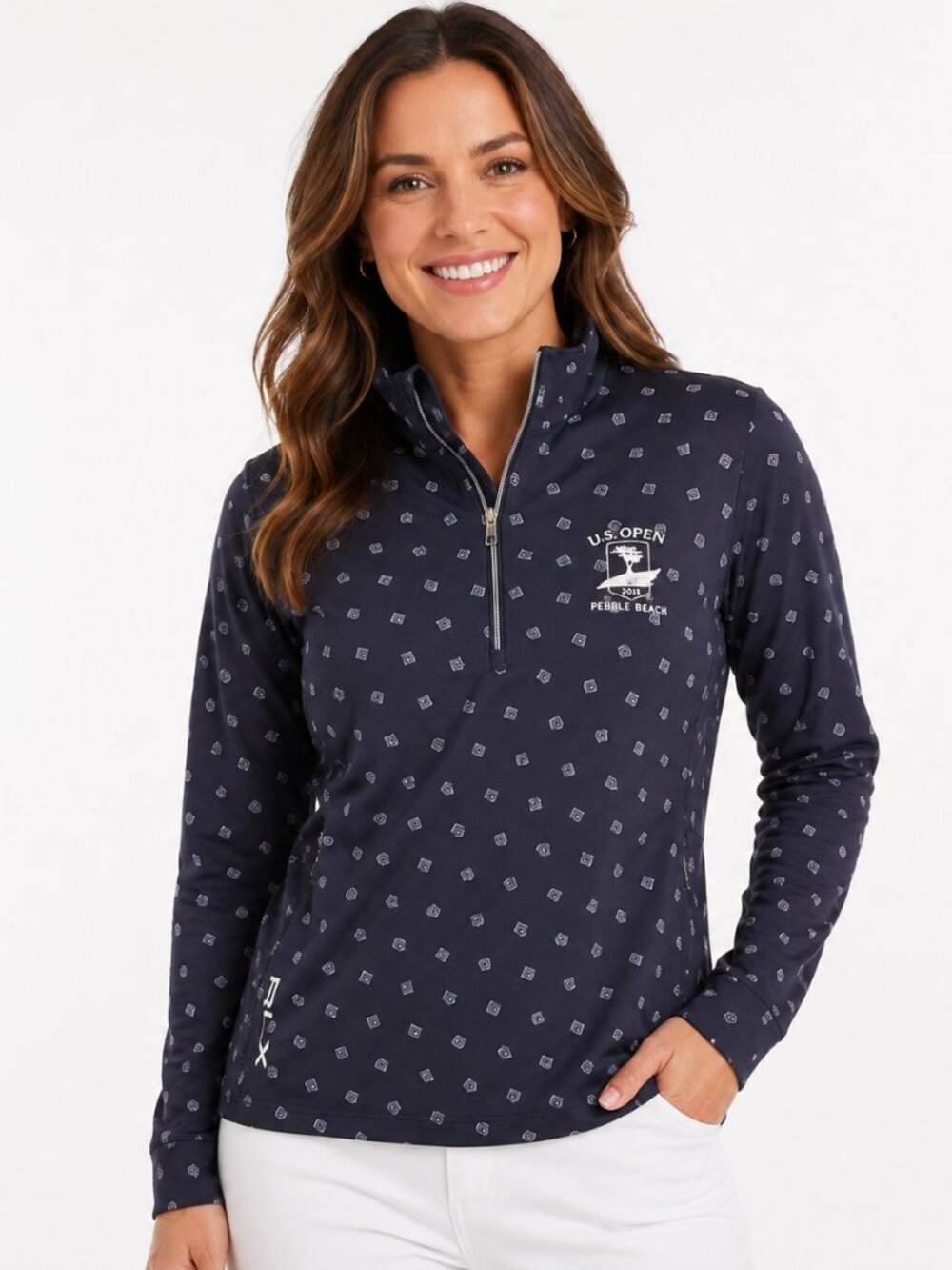 Ralph Lauren RLX Women's 2019 US Open Pebble Beach Golf Top - Size M - Black